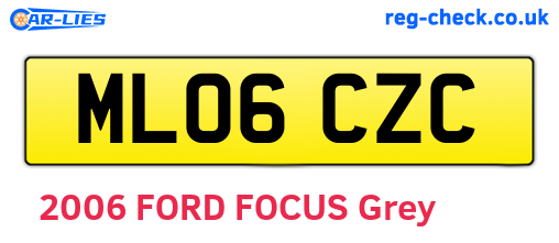 ML06CZC are the vehicle registration plates.