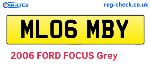 ML06MBY are the vehicle registration plates.