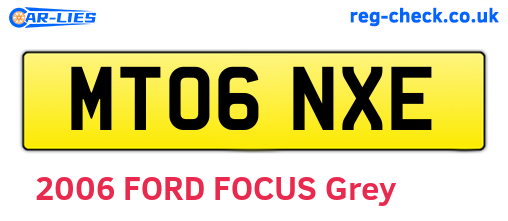 MT06NXE are the vehicle registration plates.