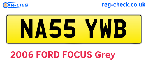 NA55YWB are the vehicle registration plates.