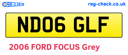 ND06GLF are the vehicle registration plates.