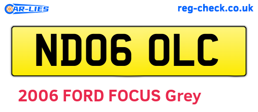 ND06OLC are the vehicle registration plates.