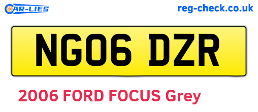 NG06DZR are the vehicle registration plates.
