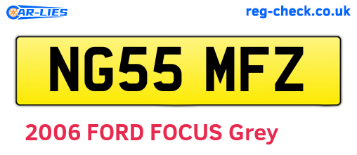 NG55MFZ are the vehicle registration plates.