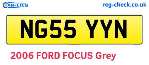 NG55YYN are the vehicle registration plates.