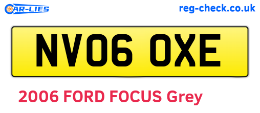 NV06OXE are the vehicle registration plates.