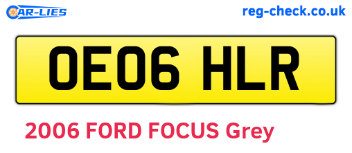 OE06HLR are the vehicle registration plates.