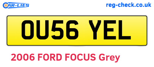OU56YEL are the vehicle registration plates.