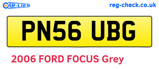 PN56UBG are the vehicle registration plates.