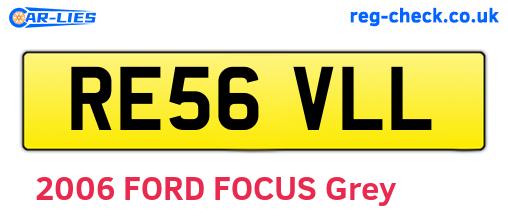 RE56VLL are the vehicle registration plates.