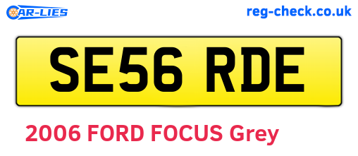 SE56RDE are the vehicle registration plates.
