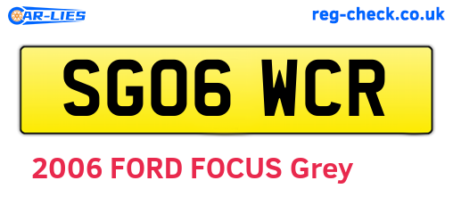 SG06WCR are the vehicle registration plates.
