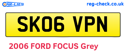 SK06VPN are the vehicle registration plates.
