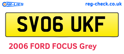 SV06UKF are the vehicle registration plates.