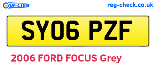 SY06PZF are the vehicle registration plates.