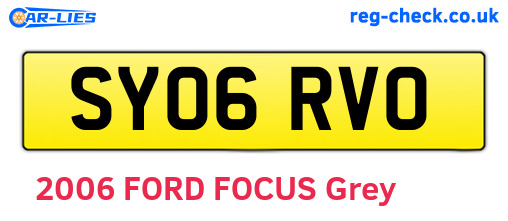 SY06RVO are the vehicle registration plates.