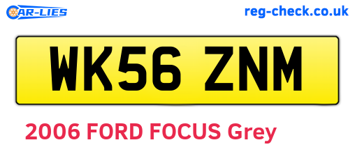 WK56ZNM are the vehicle registration plates.
