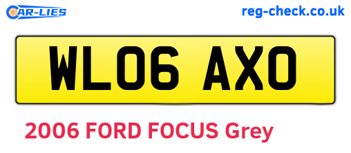 WL06AXO are the vehicle registration plates.