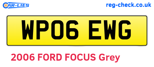 WP06EWG are the vehicle registration plates.
