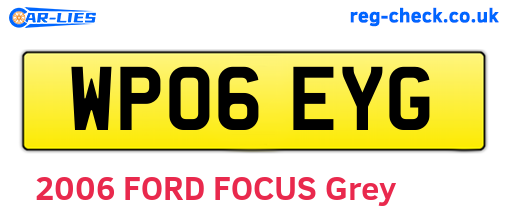 WP06EYG are the vehicle registration plates.