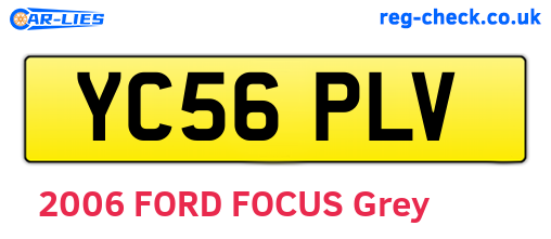 YC56PLV are the vehicle registration plates.