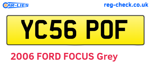 YC56POF are the vehicle registration plates.