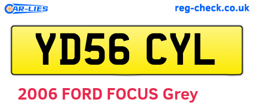YD56CYL are the vehicle registration plates.