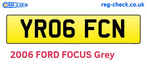 YR06FCN are the vehicle registration plates.