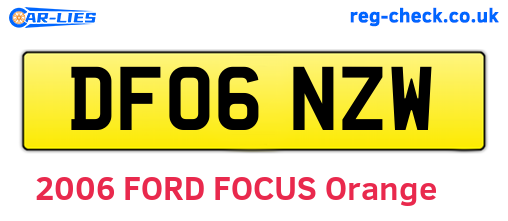 DF06NZW are the vehicle registration plates.