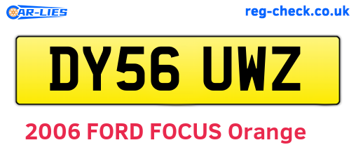 DY56UWZ are the vehicle registration plates.