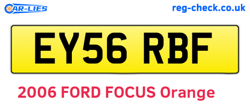EY56RBF are the vehicle registration plates.
