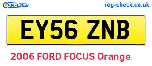 EY56ZNB are the vehicle registration plates.