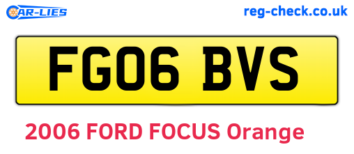 FG06BVS are the vehicle registration plates.