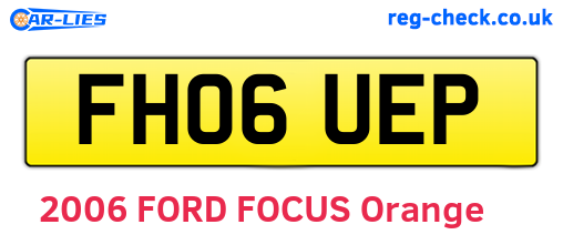 FH06UEP are the vehicle registration plates.