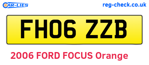 FH06ZZB are the vehicle registration plates.