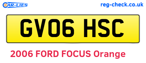 GV06HSC are the vehicle registration plates.