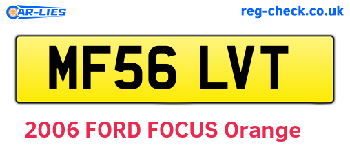 MF56LVT are the vehicle registration plates.