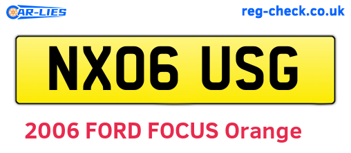 NX06USG are the vehicle registration plates.