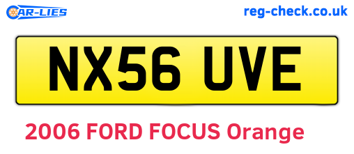 NX56UVE are the vehicle registration plates.