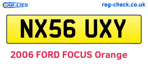 NX56UXY are the vehicle registration plates.