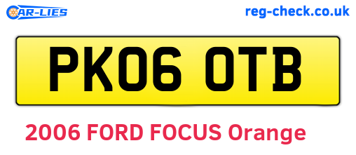 PK06OTB are the vehicle registration plates.