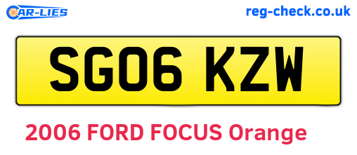 SG06KZW are the vehicle registration plates.