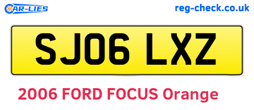 SJ06LXZ are the vehicle registration plates.