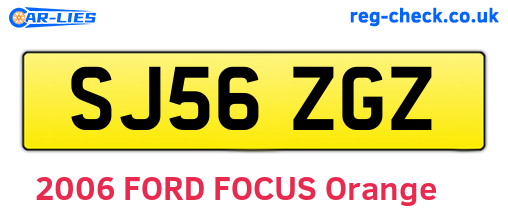 SJ56ZGZ are the vehicle registration plates.