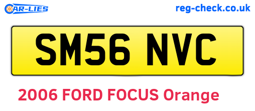 SM56NVC are the vehicle registration plates.
