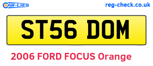 ST56DOM are the vehicle registration plates.