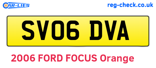 SV06DVA are the vehicle registration plates.