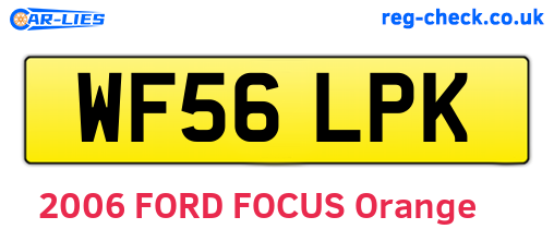 WF56LPK are the vehicle registration plates.