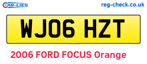 WJ06HZT are the vehicle registration plates.
