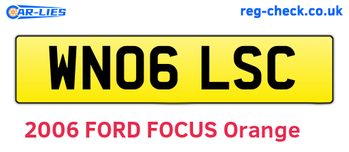WN06LSC are the vehicle registration plates.